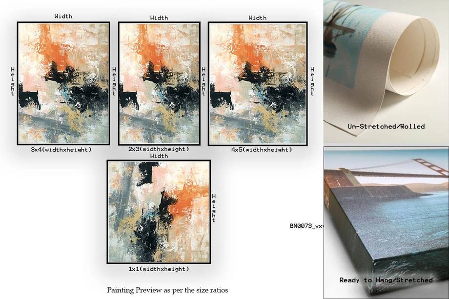 Colorful Hand-Painted Days - extra large modern wall decor